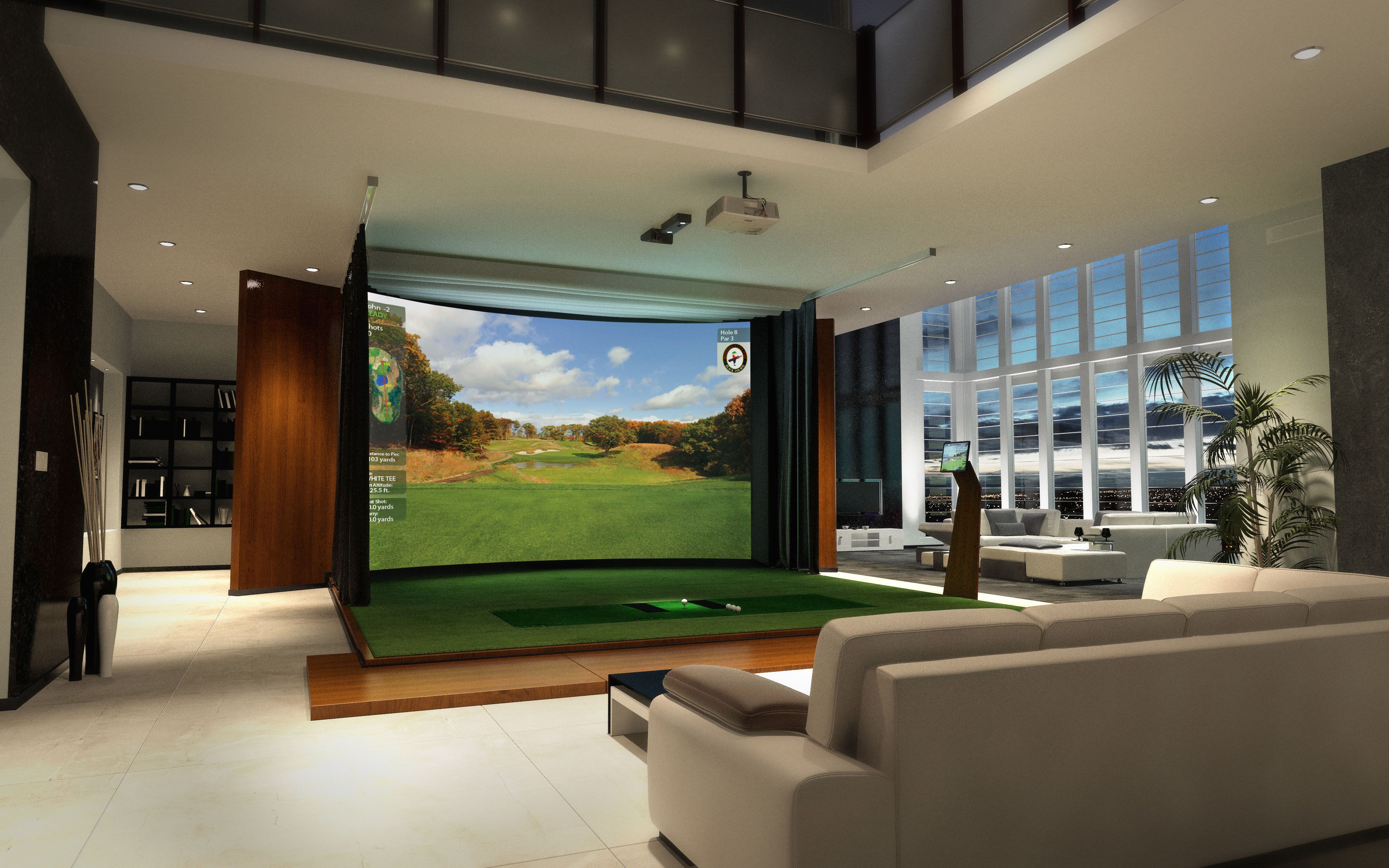 Golf Simulator Room - The Ultimate Mancave -